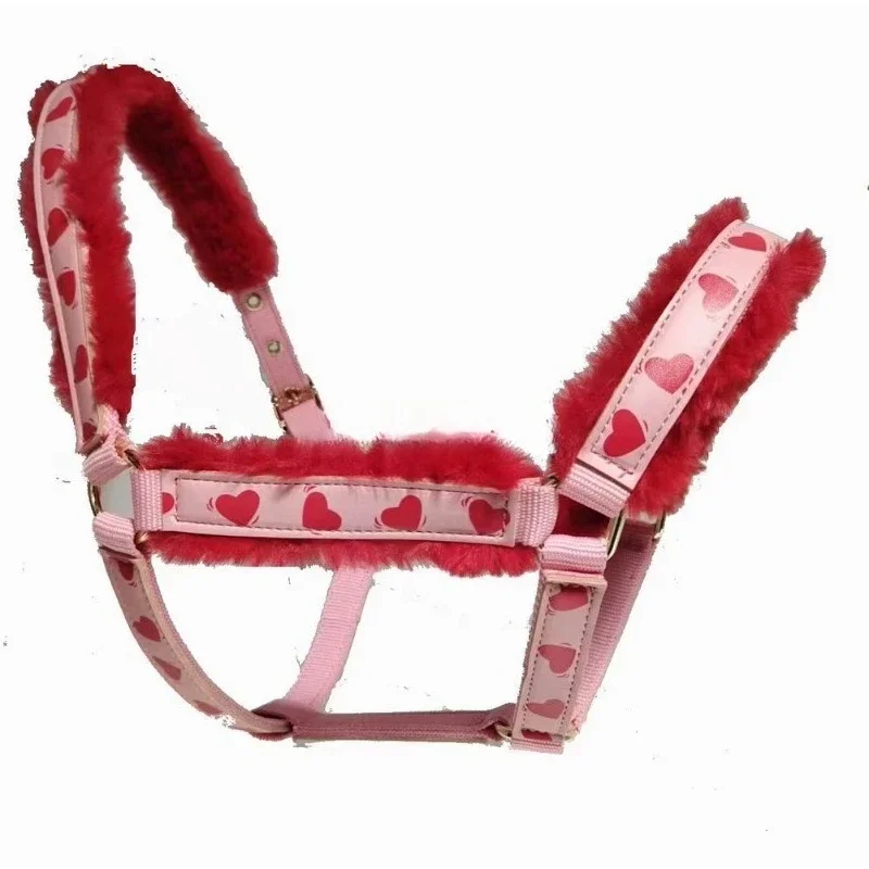 Equestrian Bell Boots Tendon Boots Pink Hat Leather Halter Shirt A Set of Horse Products Horse Racing