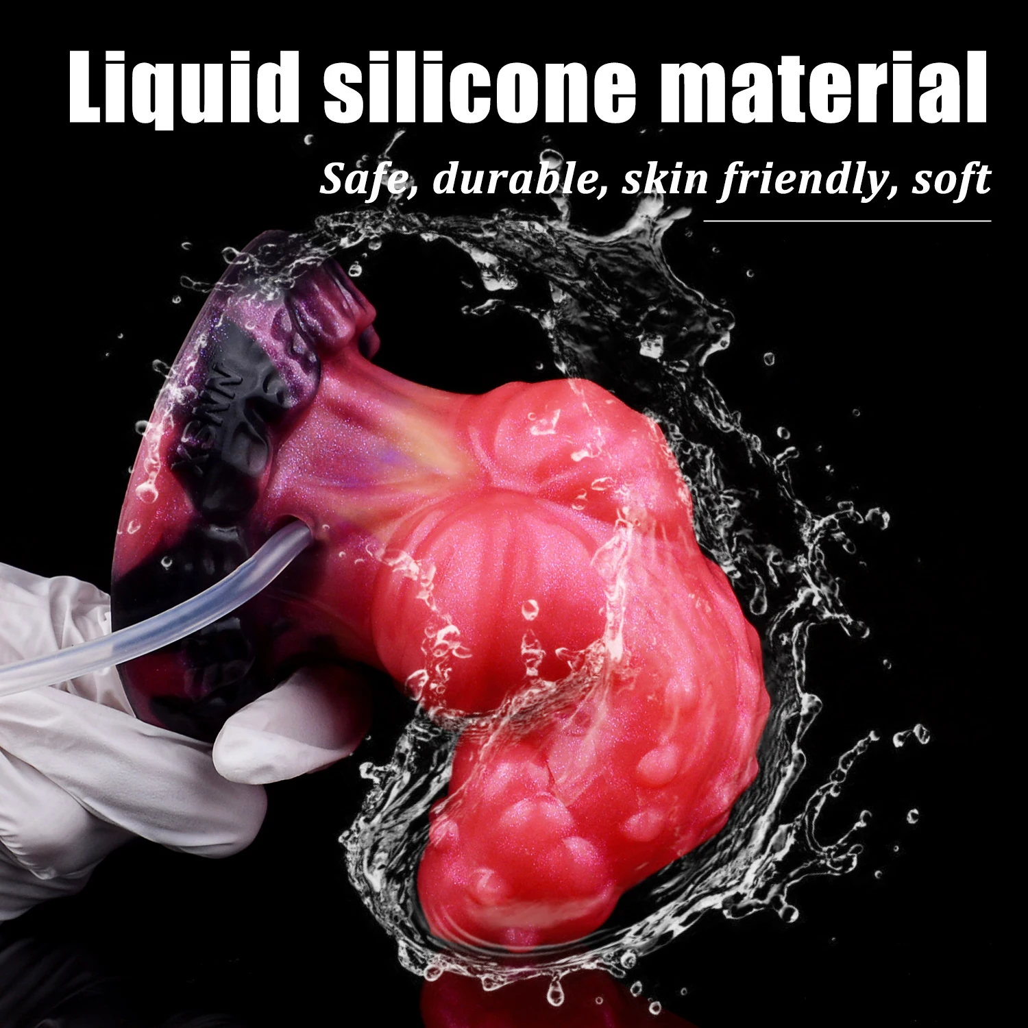 NNSX Squirting Function Horse Knot Dildo Inflatable Anal Plug Soft Silicone Genitals Penis Sex Toys for Woman Men Anal Pleasure