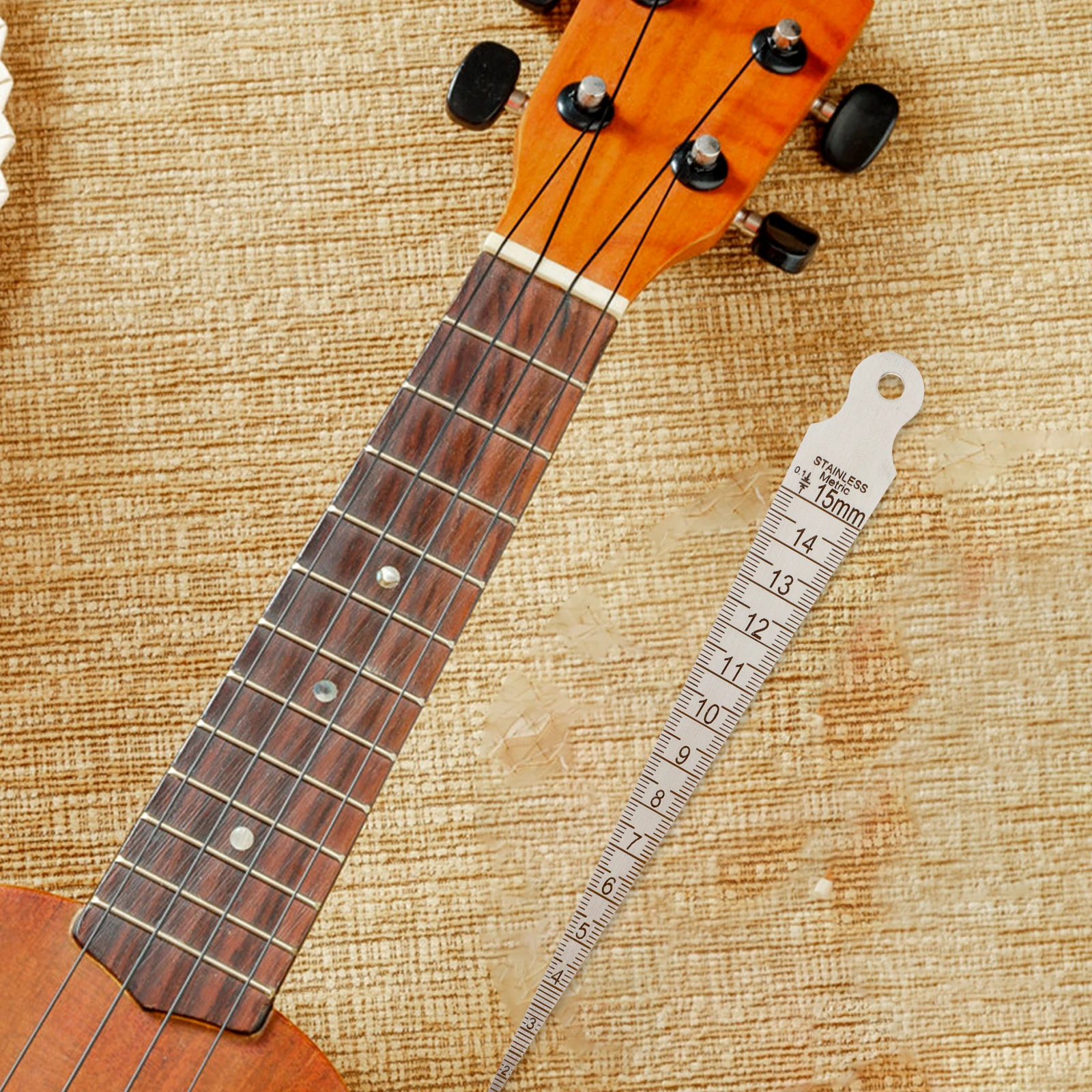 

Compact Black Steel Guitar Measuring Ruler for Accurate Level Vertical Distance Measurement Portable Luthier Tool Machinist