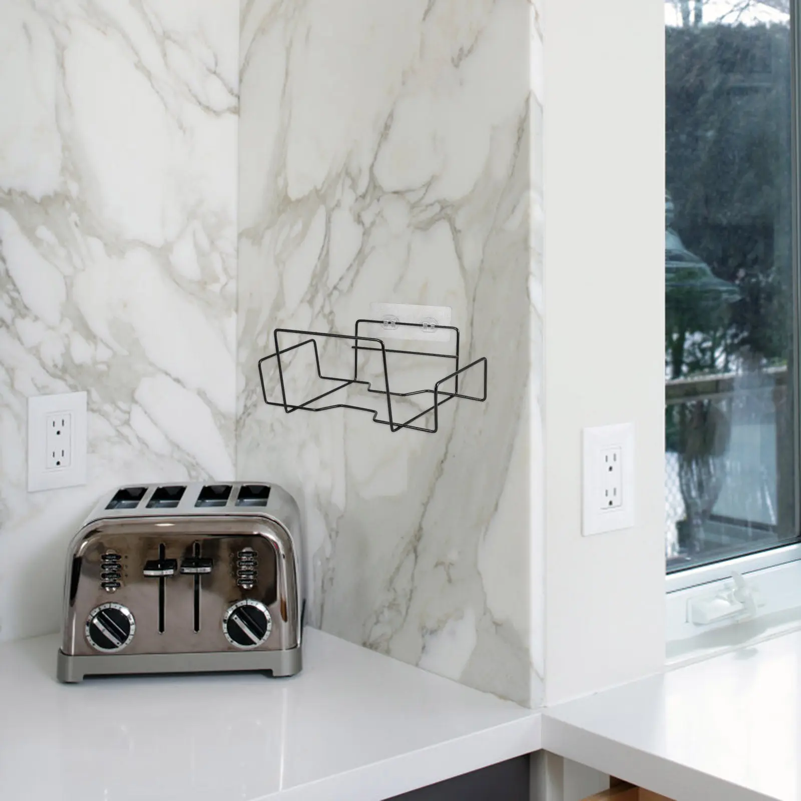 

Modern Wall Tissue Box Holder No Punching Installation Paper Storage for Toilet Living Room Decorative Tissue