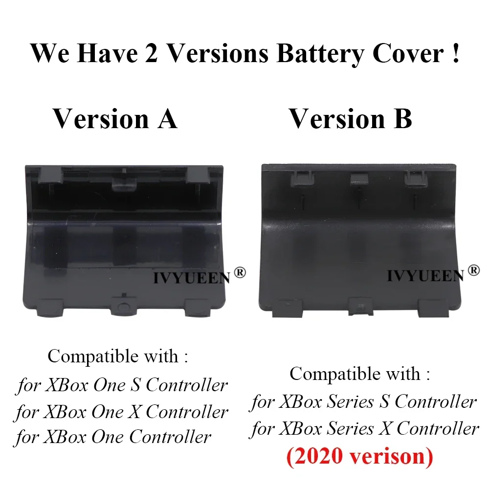 IVYUEEN 20 PCS สำหรับ Xbox One Series X S Wireless Controller แบตเตอรี่พลาสติก Shell ฝาปิดด้านหลังเปลี่ยนที่อยู่อาศัยฝาครอบ