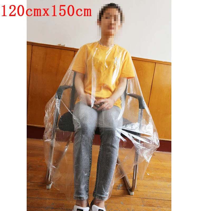 Expedited 200pcs  120x150cm  Disposable Hair cutting Cape Salon Gown /Hair Cut Cutting Salon Stylist Cape Nylon Barber Cloth