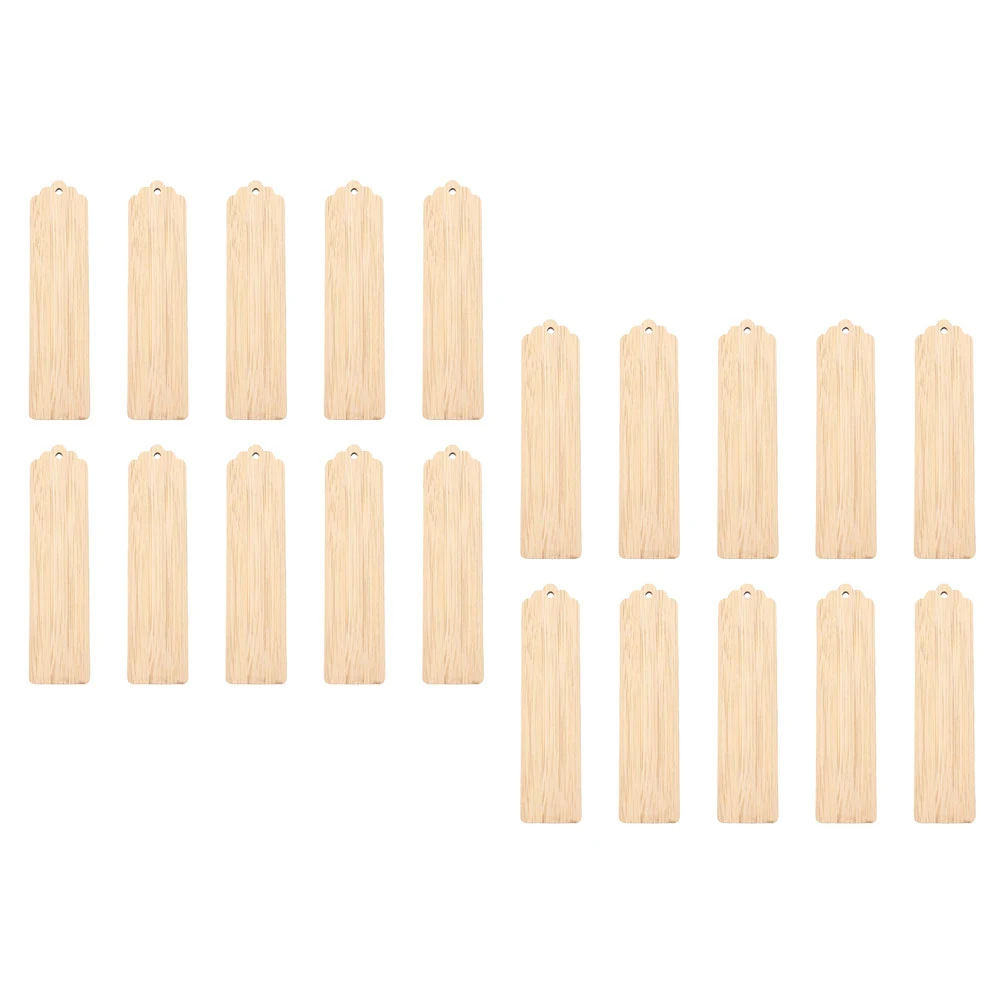 20 قطعة DIY نحت الإشارات المرجعية خشبية الحرفية العلامات الإشارات المرجعية الفارغة للأطفال المشاريع المدرسية لم تنته الخشب طالب لوازم