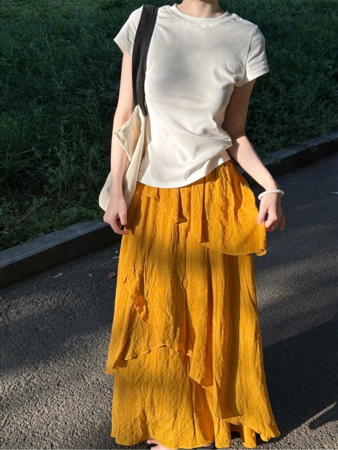 

Ретро-юбка А-силуэта с завышенной талией и кружевной отделкой для женщин, весна 2026, новый стиль, корейский стиль, для повседневной носки, из полиэфирного волокна, многоярусная юбка-кейк