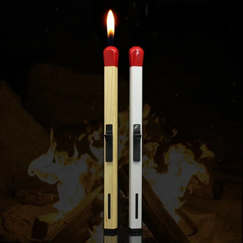 Long Matches Refillable Reusable Lighter Butane Fuel Barbecue Gas Stove Survival Tools Outdoor Men Women Cigarette Accessories