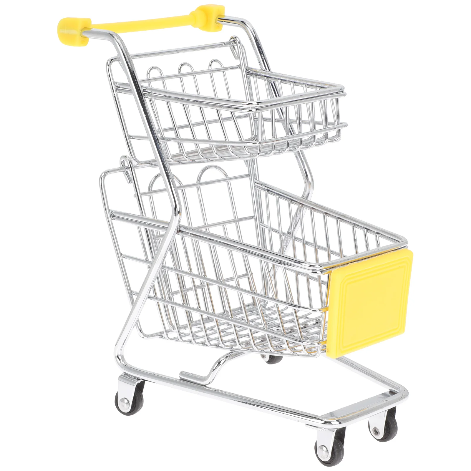 スーパーマーケットの買い物カート 小型収納 ミニミニショッピング食料品カート 手押し車 コンテナ デスクトップ装飾品 手押し車