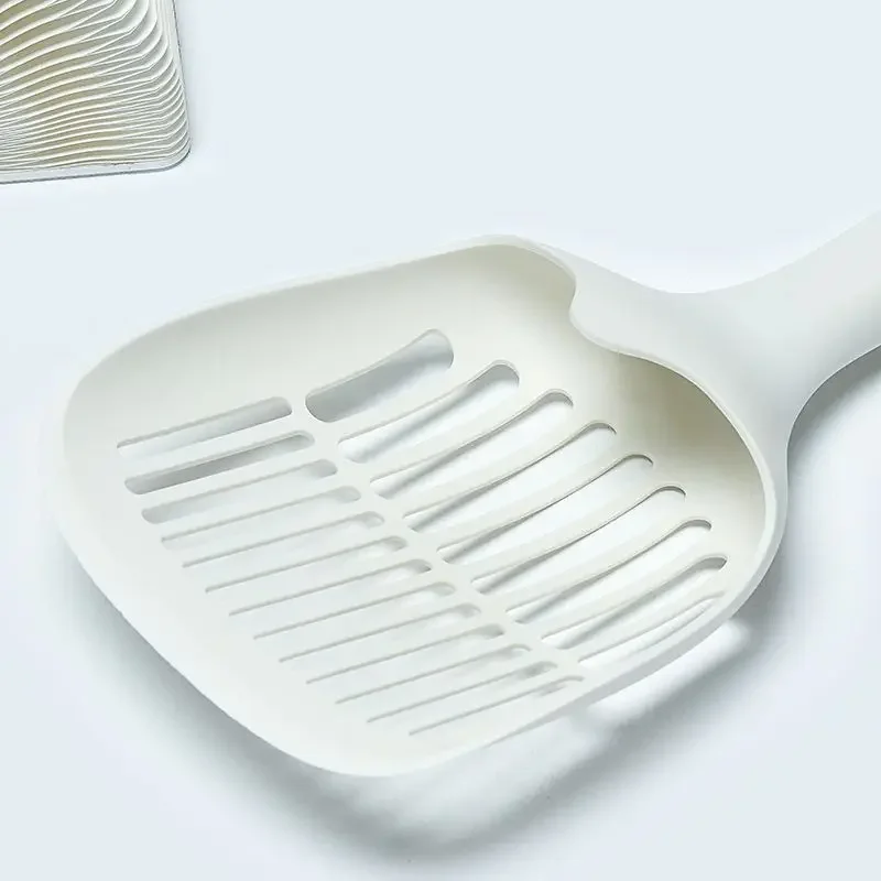 ตักครอกแมวพลาสติกทนทานสัตว์เลี้ยง Poo Shovel ปฏิบัติสัตว์เลี้ยง Poop Scooper ทรายแมวทําความสะอาดผลิตภัณฑ์สําหรับแมว