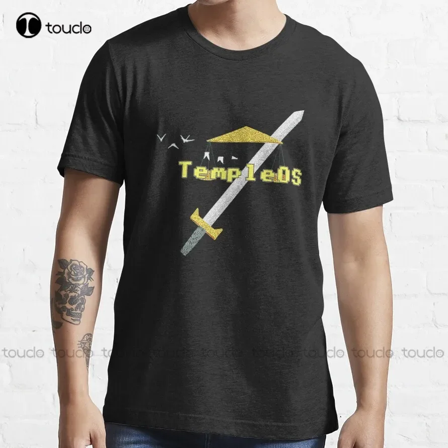 Templeos Terry Davis Classic T-Shirt Templeos Custom T Shirts Fashion Creative Leisure Funny Harajuku T-Shirt Custom Gift Xs-5Xl