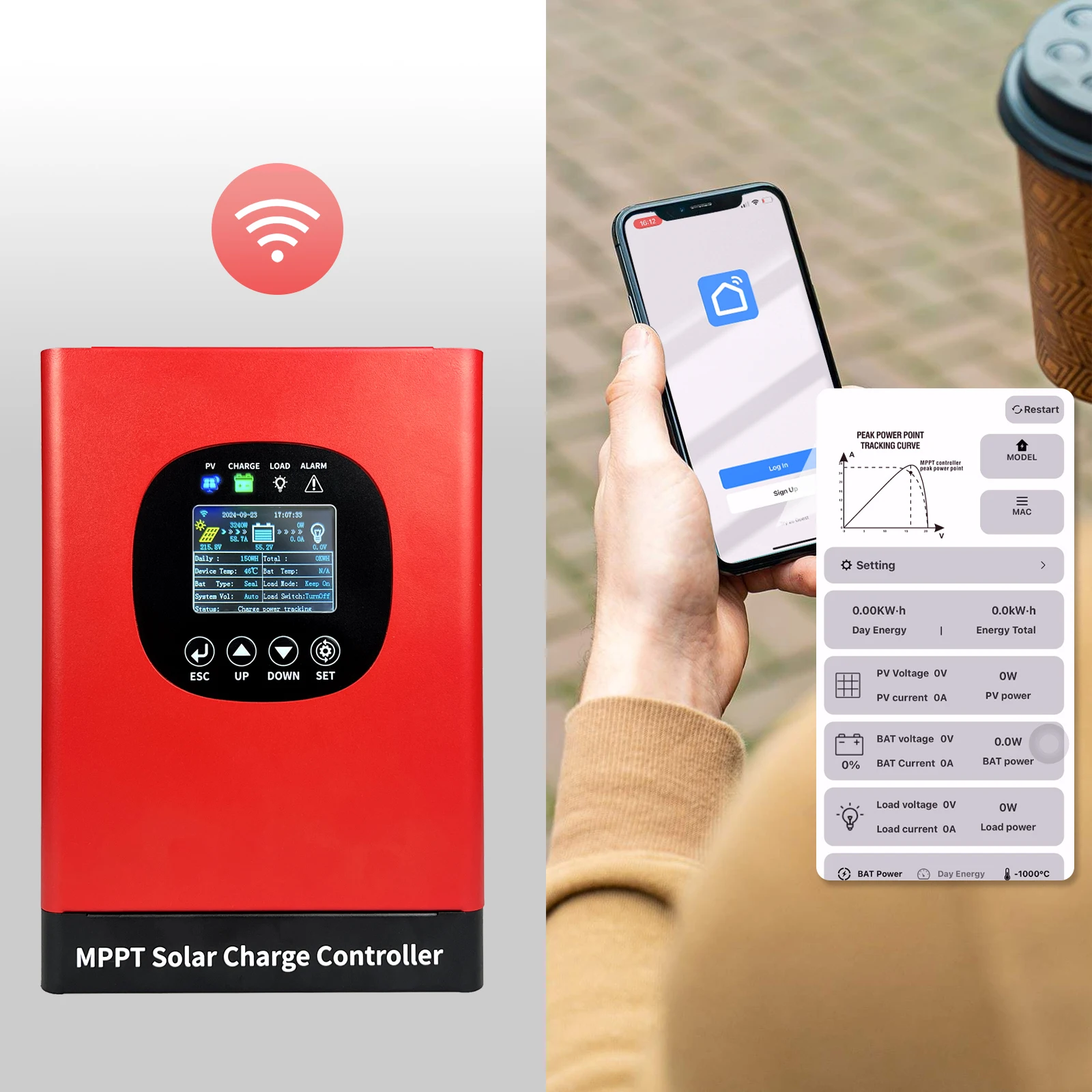New MPPT Solar Charge Controller PV Photovoltaic Solar Panel Power Charging Regulator Support Lifepo4 Lithium Gel Lead Acid