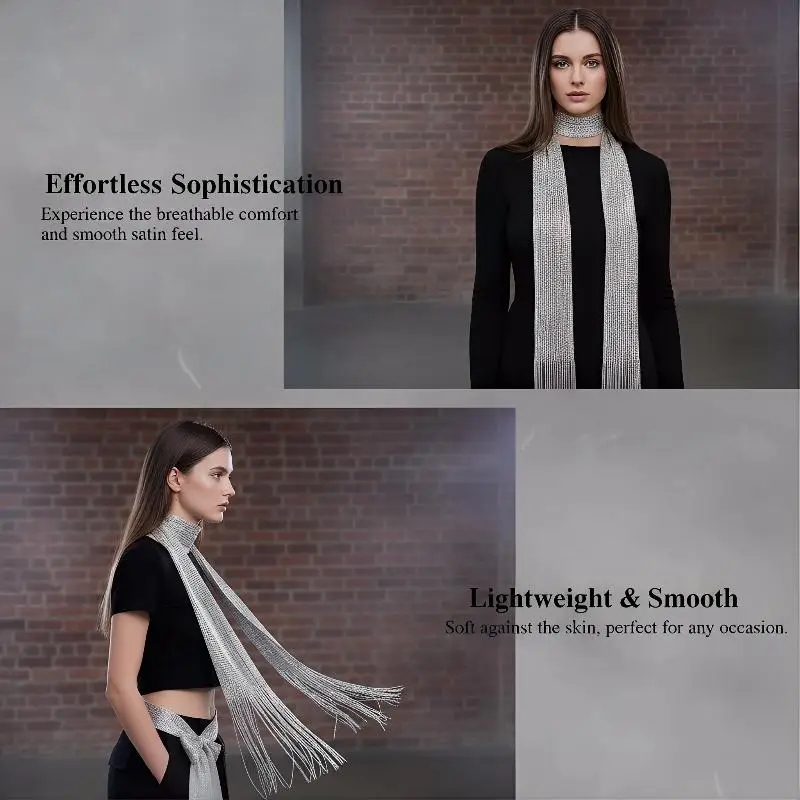 Fringe Tassel Fabric Scarf Long Flowy Solid Color Waist Sash Cape Belt Oriental Fashion Elegant Vacation Accessory