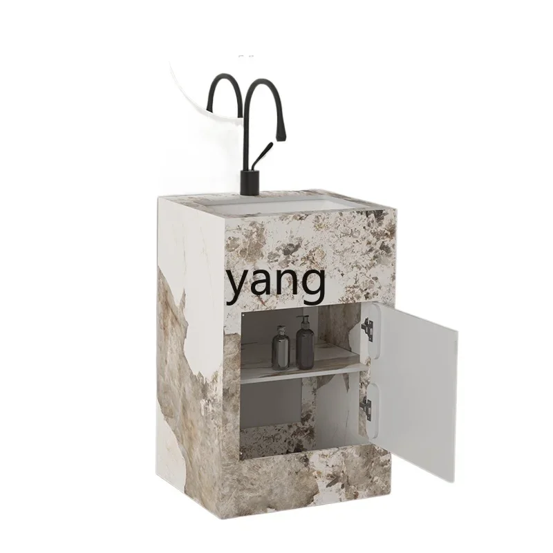 Yjq with door rock slab column wash basin platform integrated column bathroom balcony floor type wash basin