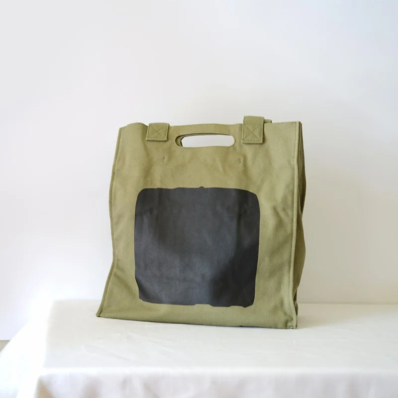 

Промышленная холщовая сумка через плечо, студенческая сумка для книг, повседневная сумка с японским буквенным принтом