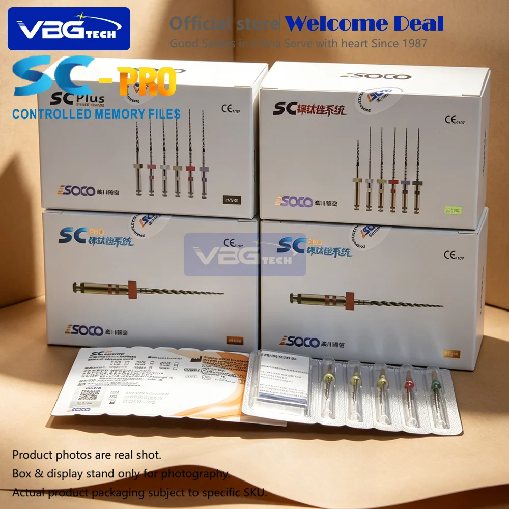 Heat-Activated Rotary Nitinol Tooth Pulp Files 25MM Dental SOCO SC PRO Plus Root Canal File Thermally Activated Nickel-Titanium