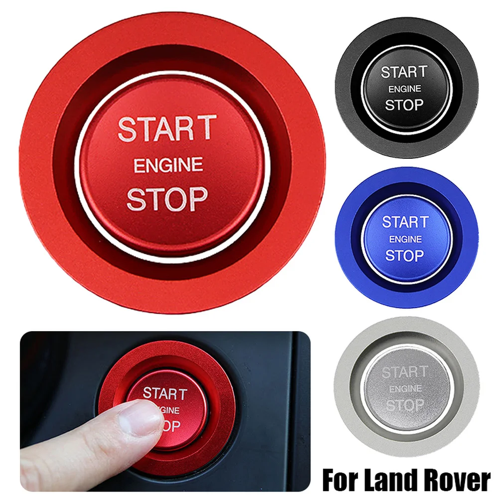 Red/Silver/Blue/Black Car ABS Engine Start Stop Button Trim For Land Rover Discovery Sport LR5 Range Rover Sport Vogue Evoque