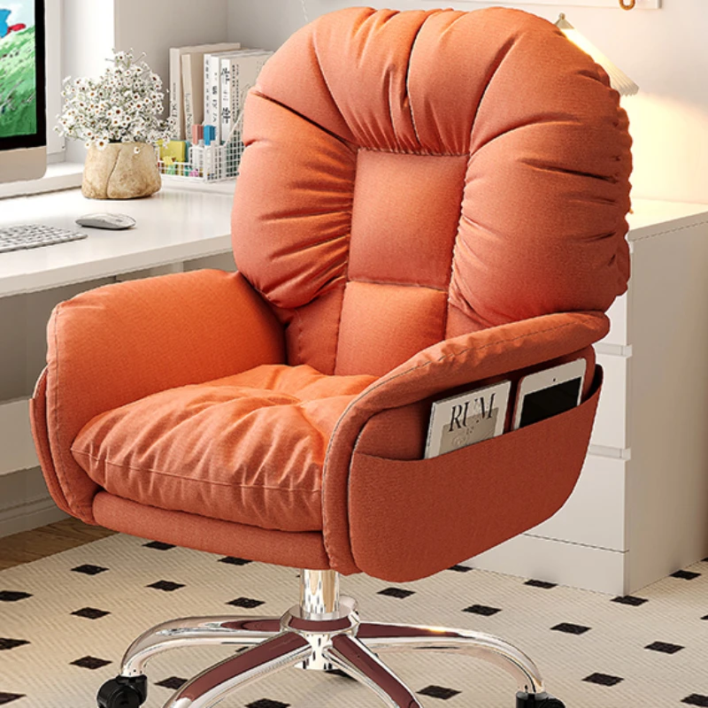 Nordic Modern Reclining Office Chair ‏Swivel Luxury Work Study Home Office Chair Ergonomic Rolling Bureaustoel Furniture SR50OC