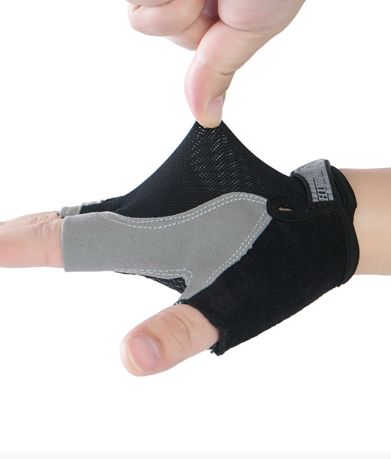 Motorradfahrer-Handschuhe für Männer und Frauen, Radfahren, Fitness, Yoga, Training und Übungen, Sommer-Sonnenschutz, elastische fingerlose Handschuhe – Detail 6