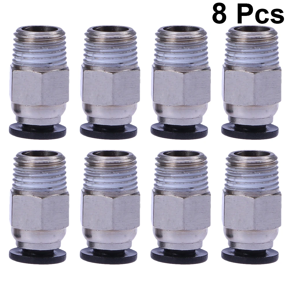 

8 Pcs Printer Tube Fittings Male Straight Pneumatic Ptfe Tubing Push Connector High Male Straight Pneumatic Performance