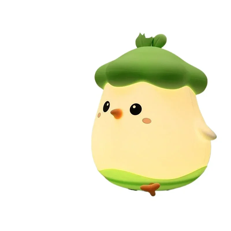 Vegetable chick intelligent voice pat night light induction voice-activated silicone light bedroom children's bedside sleeping