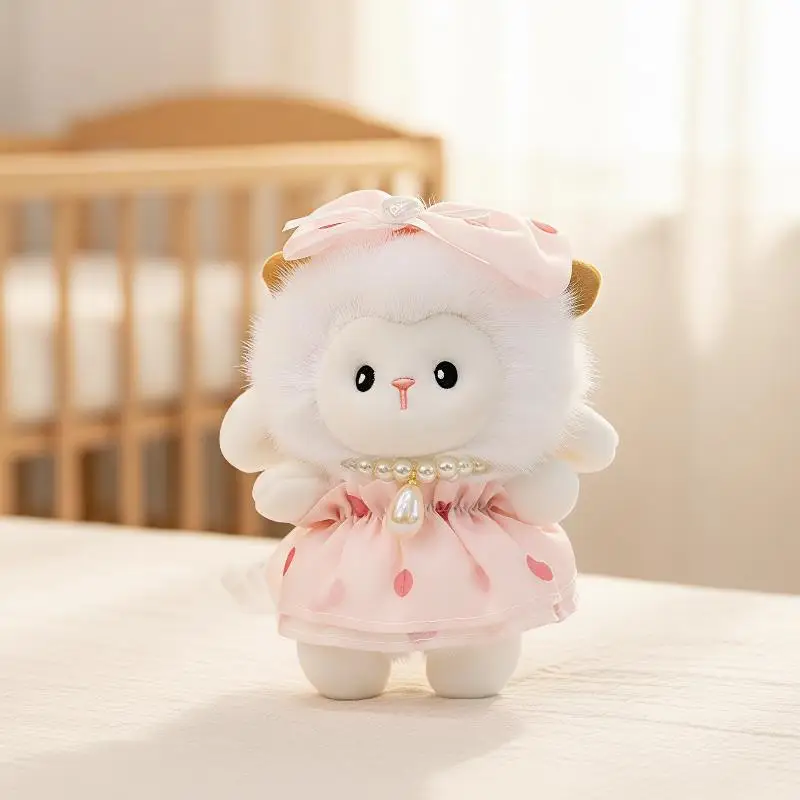 Princess Dress Little Lamb Plush Toys 13cm Sheep Stuffed Doll Kid's Accompany Toys Girls Room Decor Toy Kids Idea Birthday Gifts