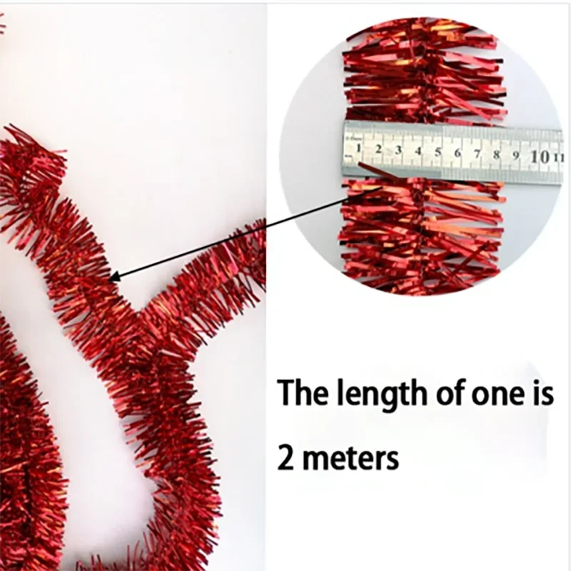 2M Christmas Decorative Color Bar Christmas Garland Christmas Tree Decoration Festival Birthday Supply