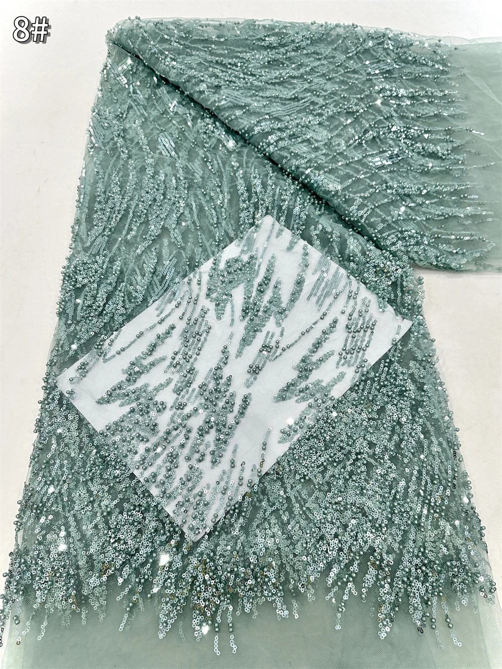 

Зеленое кружевное полотно с пайетками, африканское кружево для свадебных платьев 2026, роскошное золотое кружево с бисером, французская сетка с пайетками для шитья