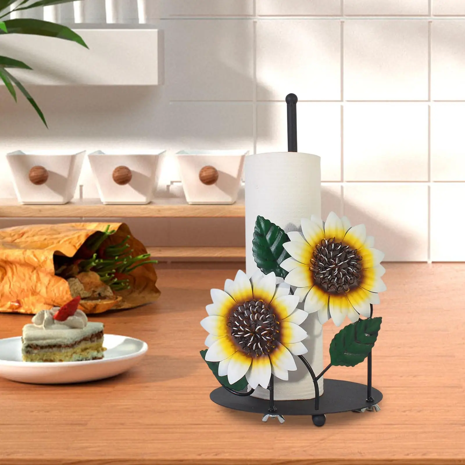 

Sunflower Napkin Holder Farmhouse Kitchen Roll Paper Towel Holder Home Decoration for Indoor Home Hotel Kitchen Countertops