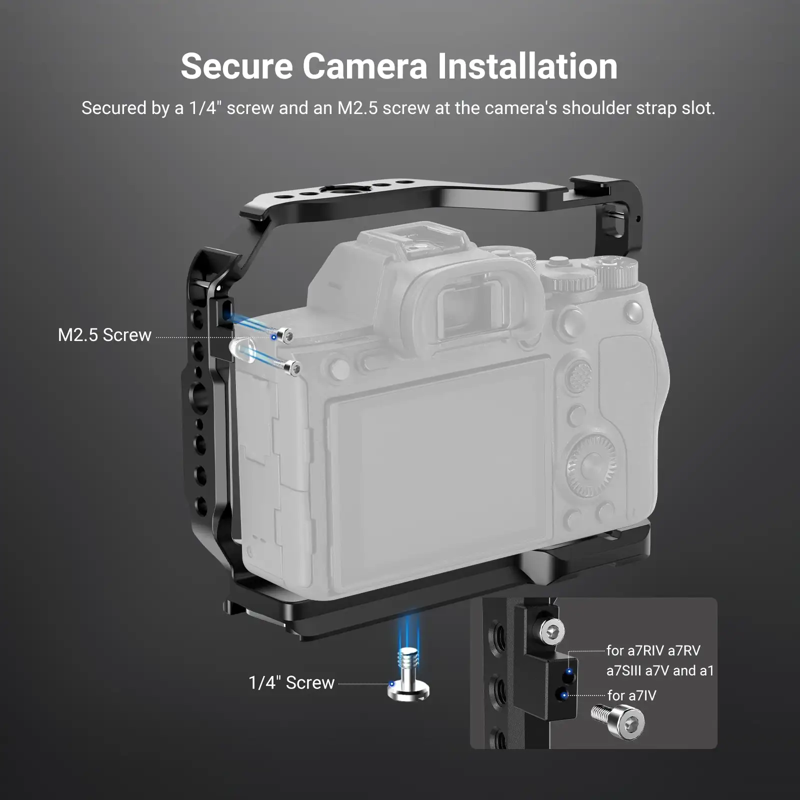 NEEWER CA102 Camera Cage For Sony A7V/A7IV/A7RIV/A7RV/A7SIII/A1