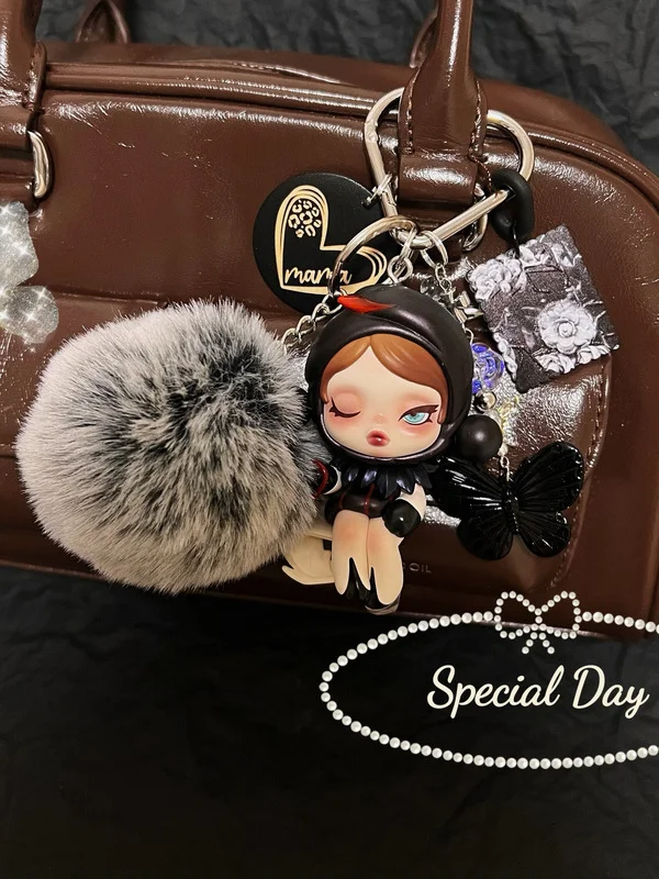 skullpanda-select-sound-daily-fsy-courard-before-ink-plum-keychain-bag-accory-faionable-unbranded-hanging-ornament