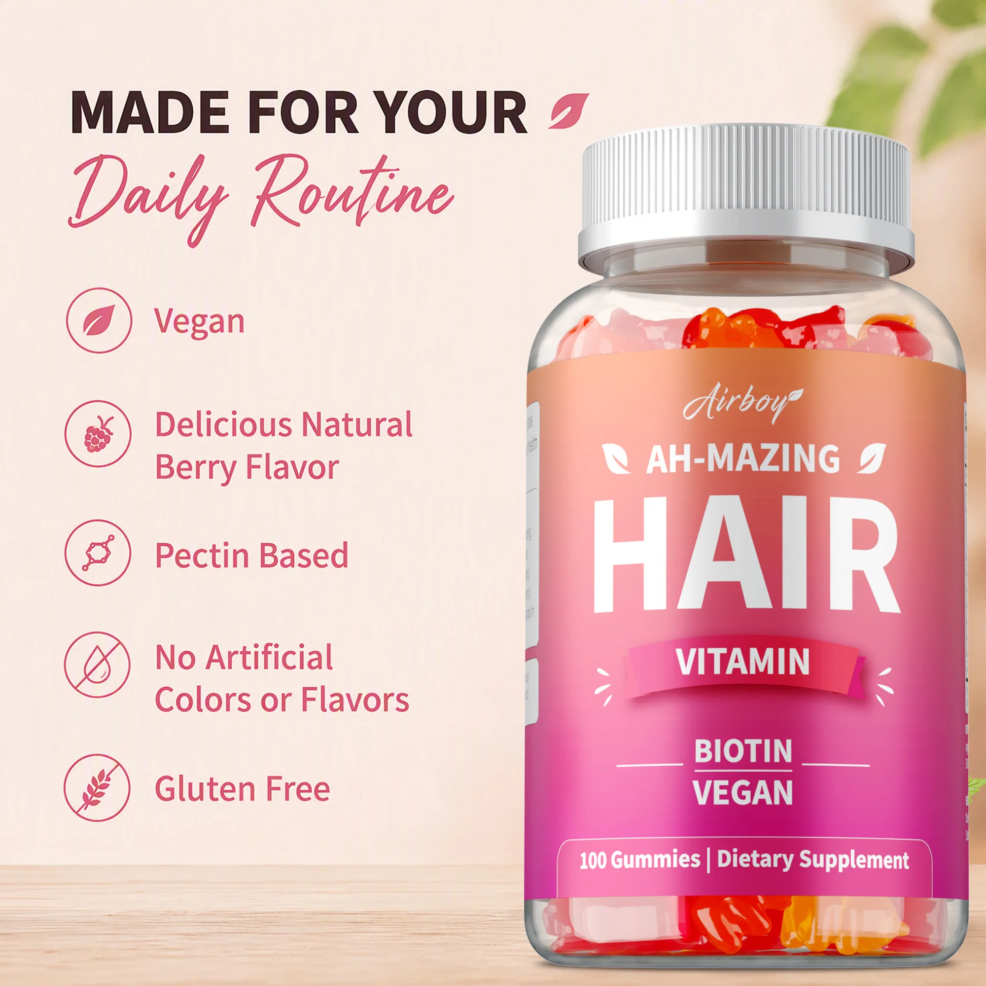 ヘアビタミン - 頭皮を栄養し、縮れを軽減し、弾力性をサポー - Biotin Hair Growth のレビューと価格