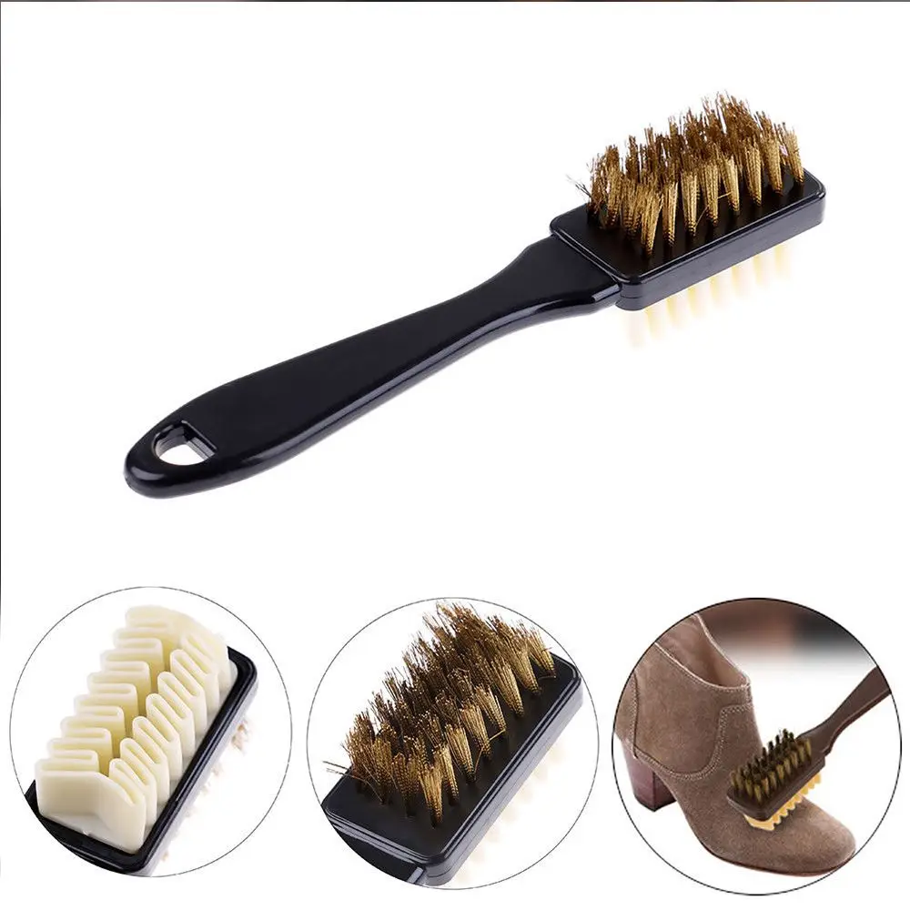 2-side Cleaning Brush Kit For Suede Leather Nubuck Shoes Boot Cleaner Stain Dust