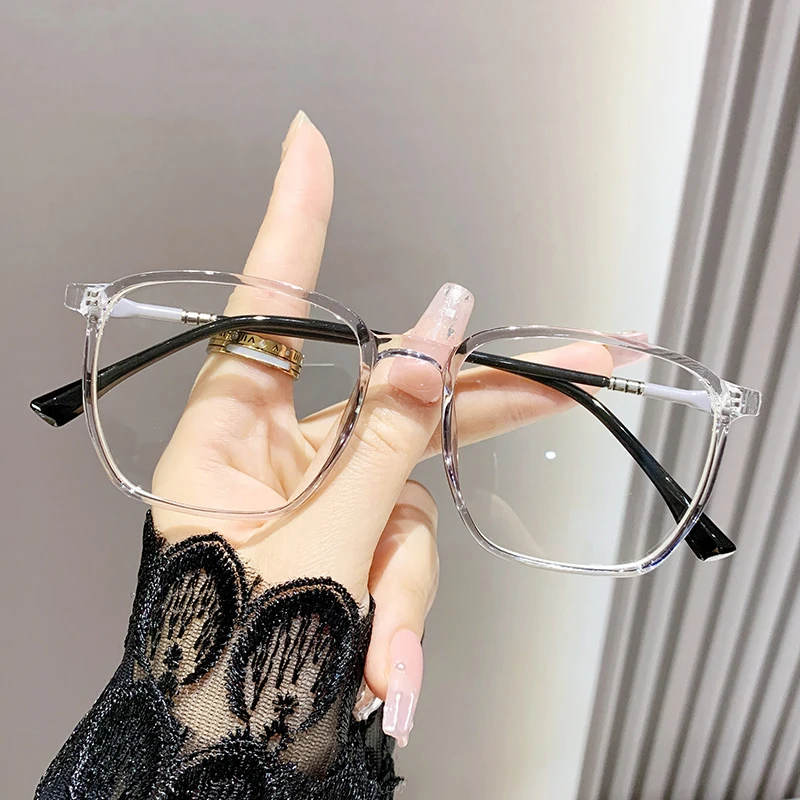 Hochwertige ultraleichte Damenmode-Lesebrille mit quadratischem Rahmen und Blaulichtfilter