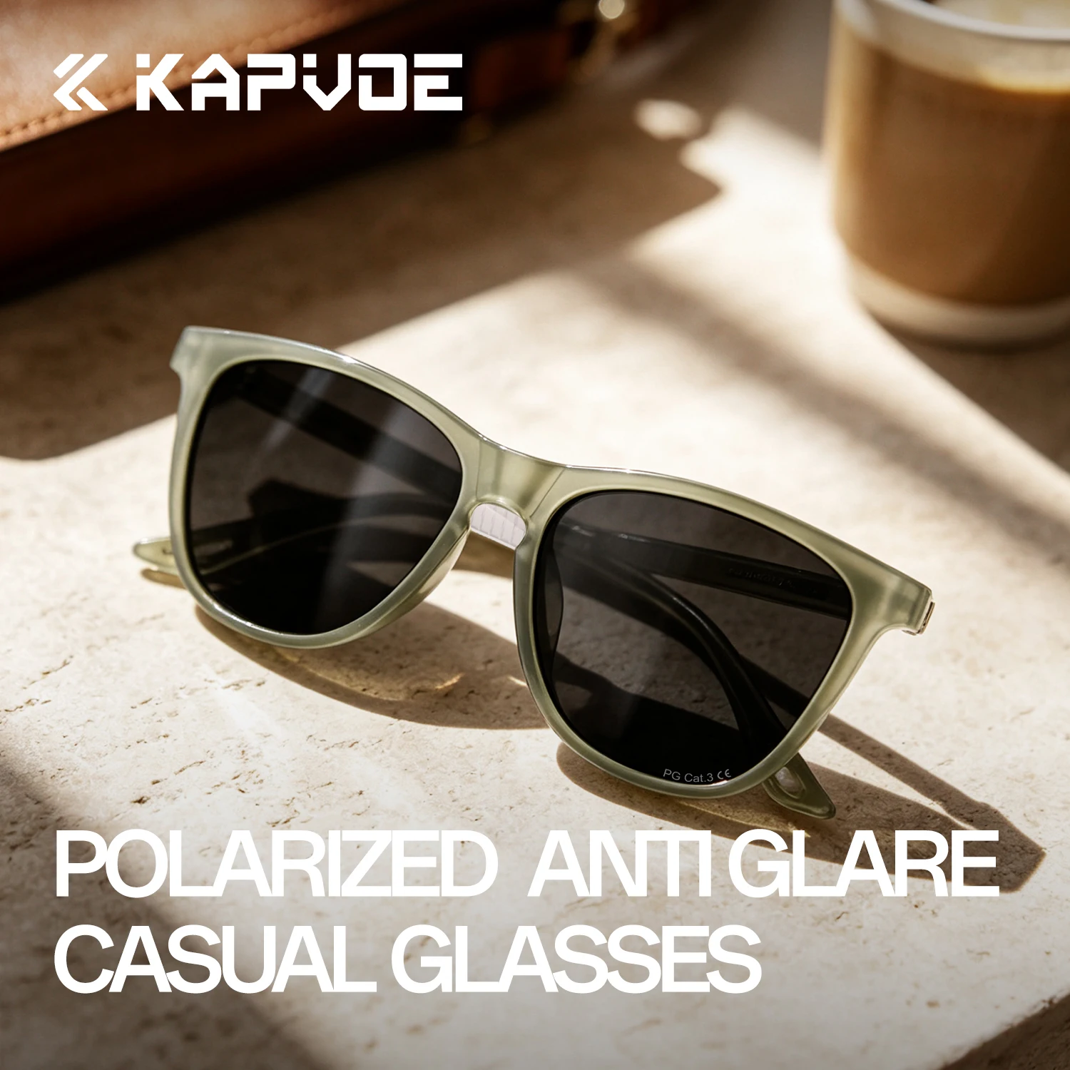 KAPVOE Polarisierte Sonnenbrille UV400 Schutzbrille für Camping, Outdoor-Sport, Angeln, Wandern, Radfahren, Rennradfahren