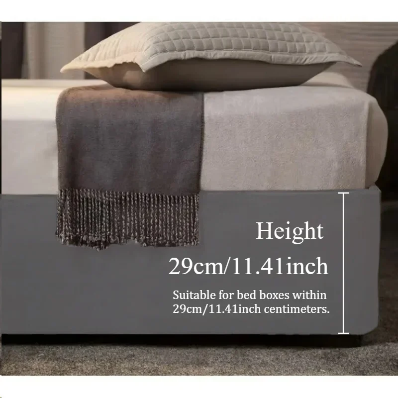 1PC Hotel Quality Box Spring Cover Wrap Around Bed Skirts-Mattress Protector Encasement-Easy To Install Twin/ Full/ Queen/ King
