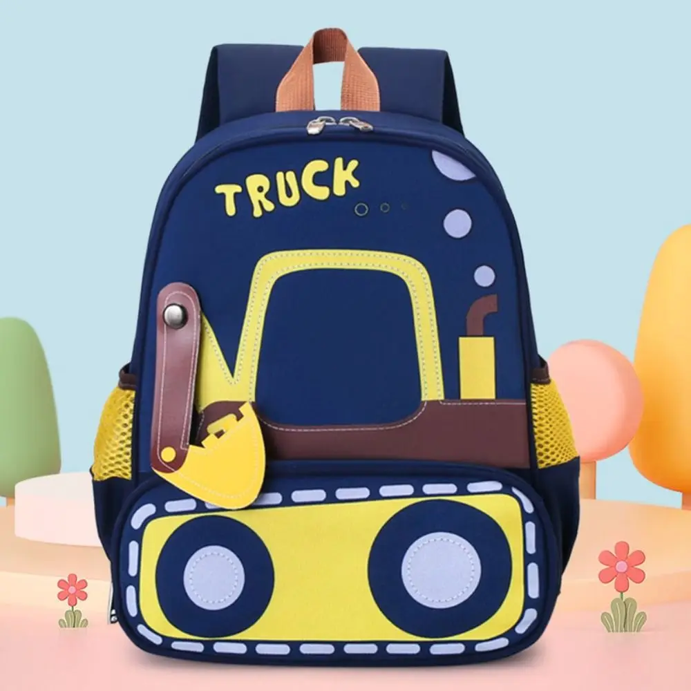 

Cartoon Excavator Children School Bags Adjustable Straps Lightweight Toddler Kids Backpack Spacious Compartment Baby Backpacks