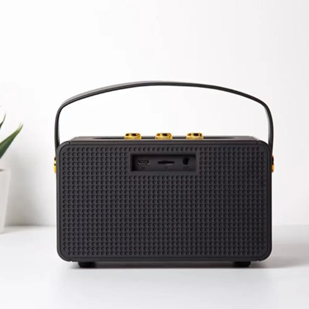 1 قطعة يده ريترو سمّاعات بلوتوث المحمولة في الهواء الطلق اللاسلكية مضخم صوت ستيريو مركز الموسيقى مع باس الحجاب الحاجز دعم USB/AUX #3