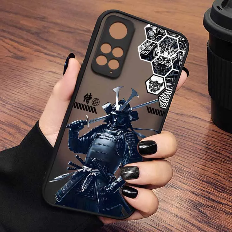 اليابانية أوني S-amurai ل Xiaomi Redmi ملاحظة 14 13 12S 12 توربو 11T 11E 11S 10S 10 برو زائد ماكس متجمد جراب هاتف #4