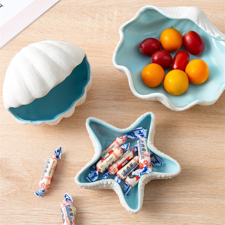 

Sea Marine Organism Ceramic Tray for Conch Shell Storage, Home Decor, Jewellery & Key Storage Box, Room Decor, Christmas Gifts​