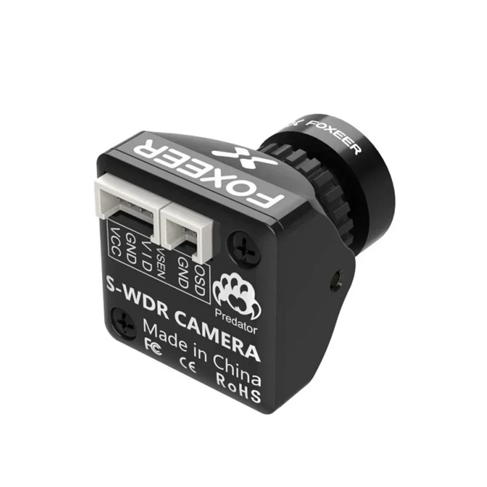 Foxeer Micro Predator 5 Racing FPV Camera M8 Lens 4ms Latency Super WDR 1000TVL 4:3/16:9 PAL/NTSC 1/3" CMOS Sensor for FPV Drone