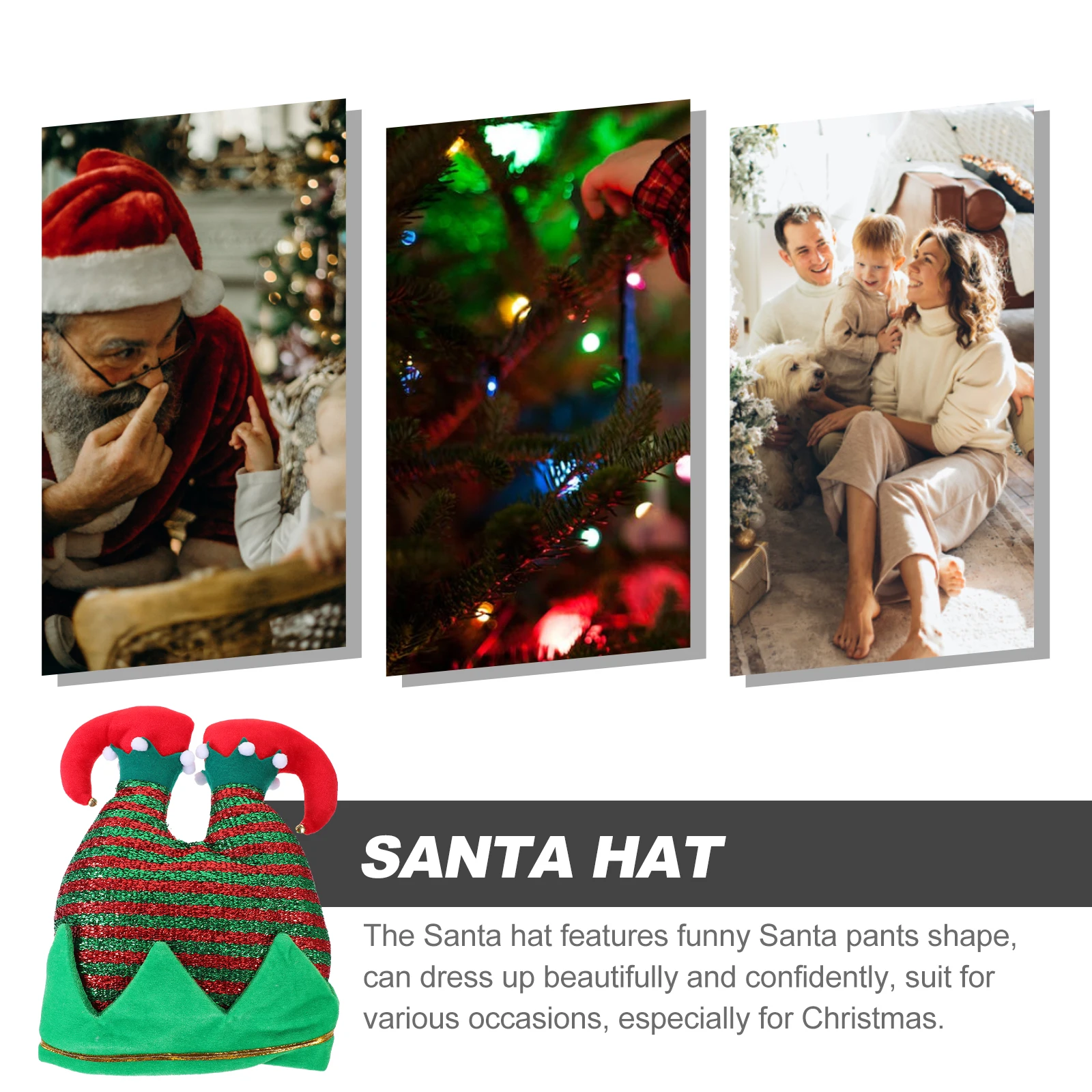 

TOVINANNA Kids Adult Christmas Costume Hat Santa Decor PP Cotton Funny