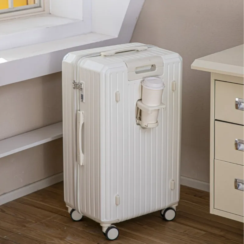 

Новый чемодан 2026 года: однотонный, большой вместимости, для путешествий, женский, легкий, на бесшумных колесах-спиннерах, с кодовым замком TSA