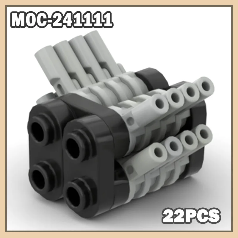 

MOC-241111 Mini W16 модель блока двигателя военная серия креативный подарок аксессуар строительный блок-головоломка Рождественские наборы «сделай сам» 22 шт.
