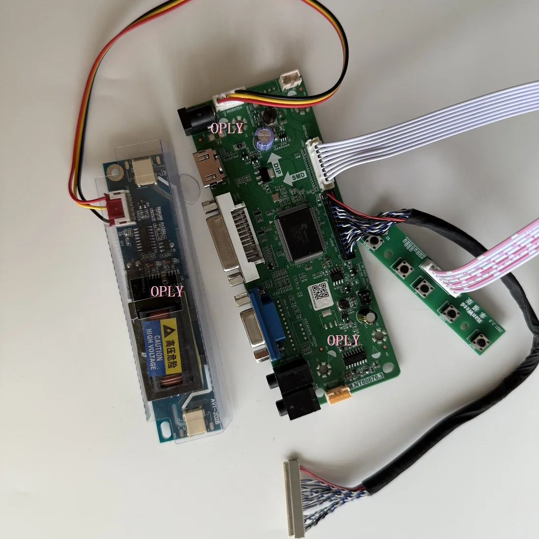 M.NT68676 Controller board kit HDMI-compatible 1366X768 18.5inch DVI VGA for LM185WH1 LM185WH1-TLH4 LED panel screen LCD  DIY