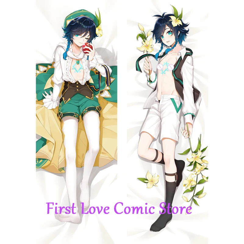 

Двусторонняя Подушка наволочка для подушки Dakimakura Anime GenshinImpact Venti