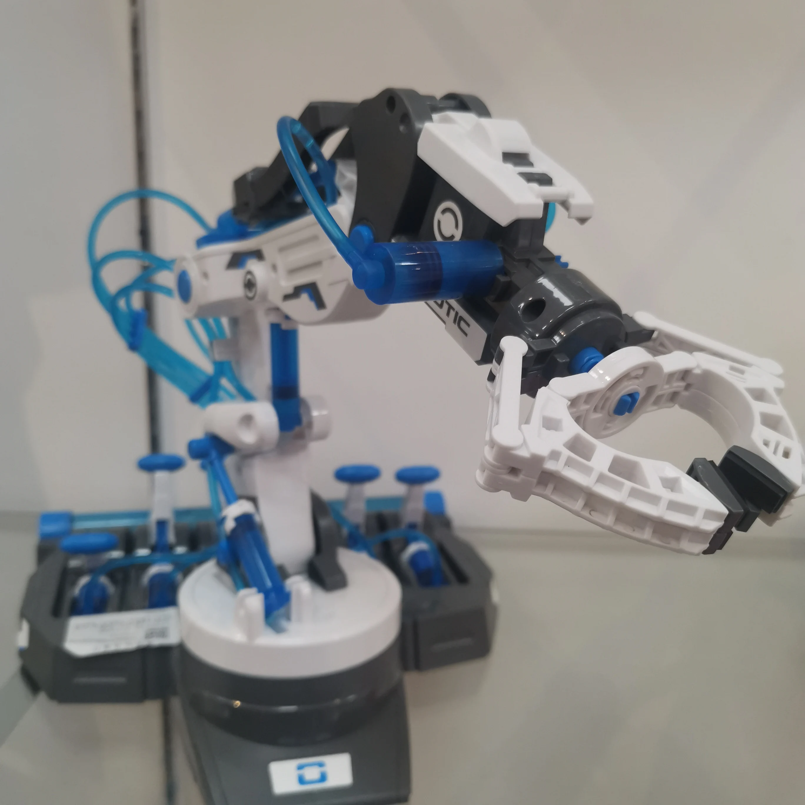 Blocchi assemblati fai-da-te 3in1 Braccio robot meccanico idraulico Esperimento educativo scientifico Giocattolo di ingegneria Regalo di Natale per bambini