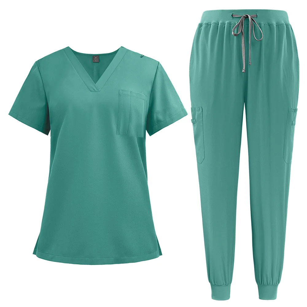 10 colori Unisex a maniche corte Phary Nurse Uniform Hospital Doctor Workwear uniformi per chirurgia dentale orale set di scrub medici