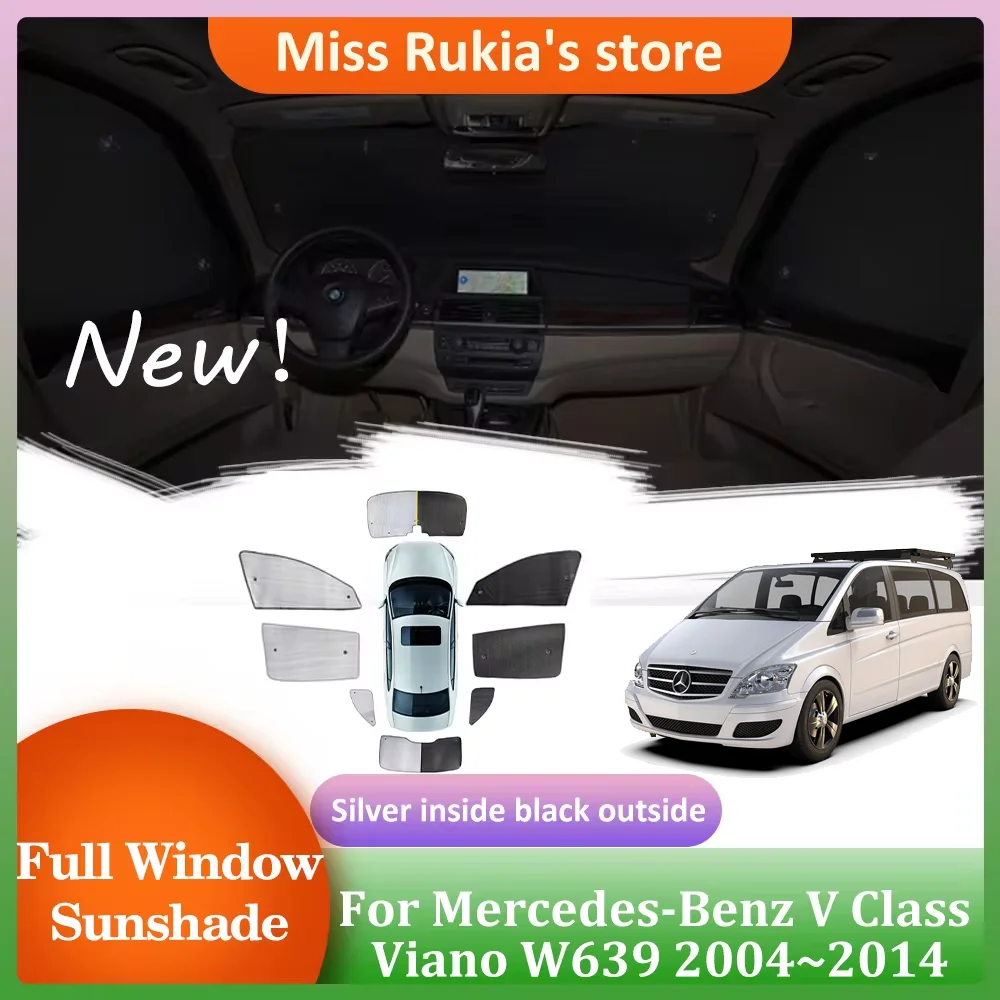 

Coverage Sunshades For Mercedes-Benz V Class Viano Valente W639 3 Doors 2004~2014 Windows Sun Visor Windshield Cover Accessories