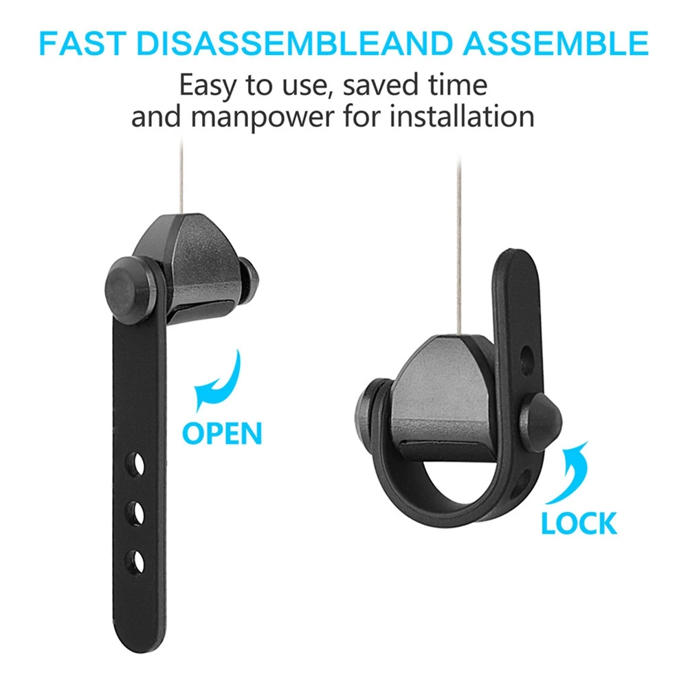 SCLS 3 Pcs VR Helmet Cable Hook, Automatic Shrink Cable Reel Box for / Vive Pro / Flaws Cable Management