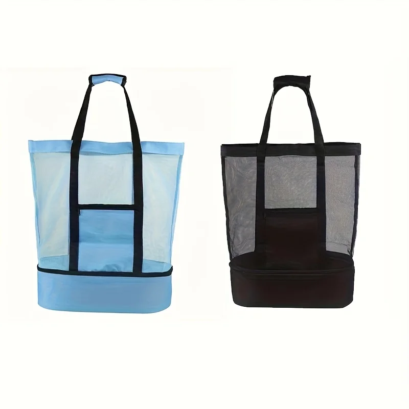 

2-pack, Beach Bag Picnic Bag for Women, Sandproof Beach Bag with Refrigerator Compartment, Large Beach Pool Travel Handbag