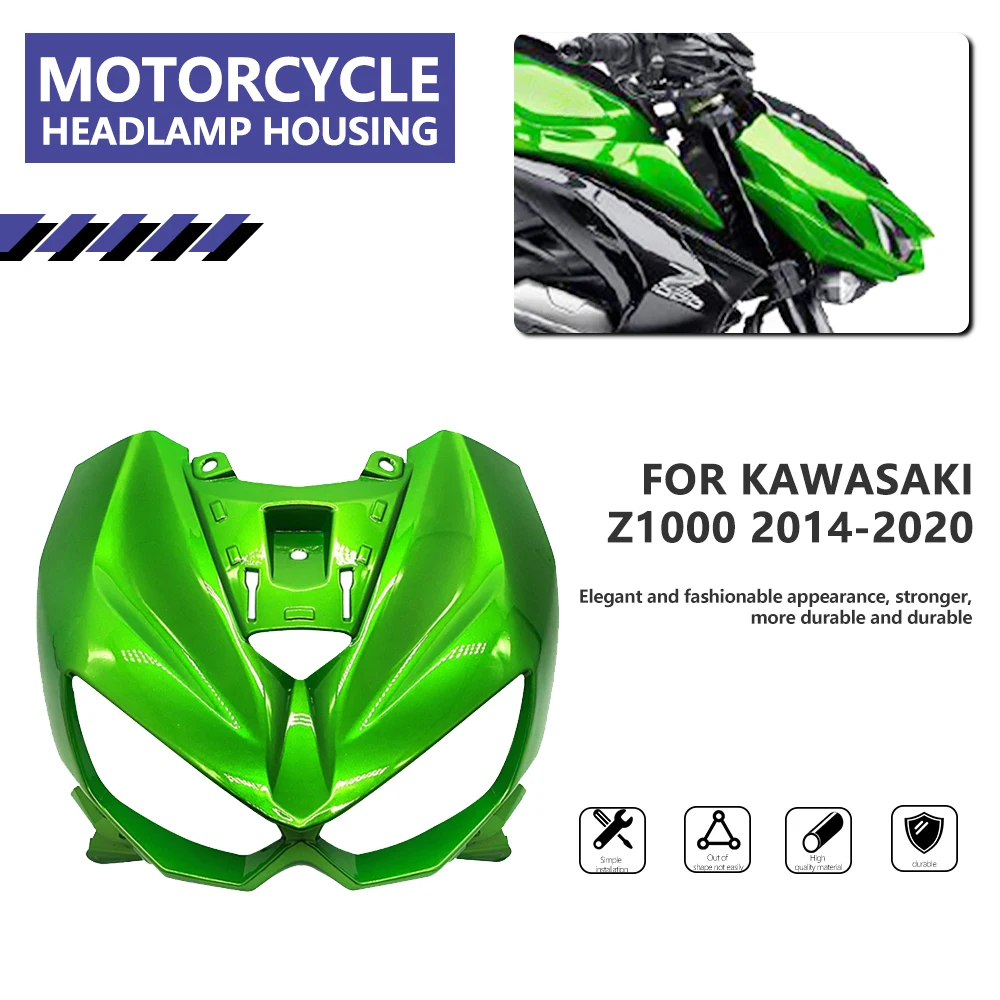 

Z1000 Front Nose Headlight Headlamp Housing Fairing Panel Cowl Cover For Kawasaki Z1000 z1000 2014-2020 ABS Carbon Fiber Guard