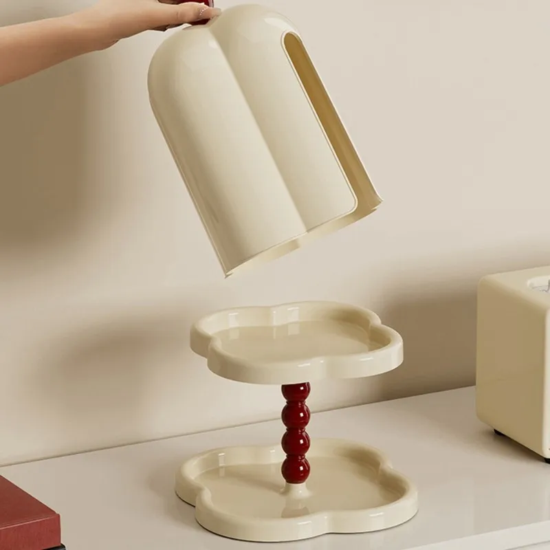 

【РУССКОВОЯРСТВОВОДСТВО】Пылезащитная коробка для салфеток - двухслойная многофункциональная конструкция, кремово-белый цвет с крышкой (2 шт.)